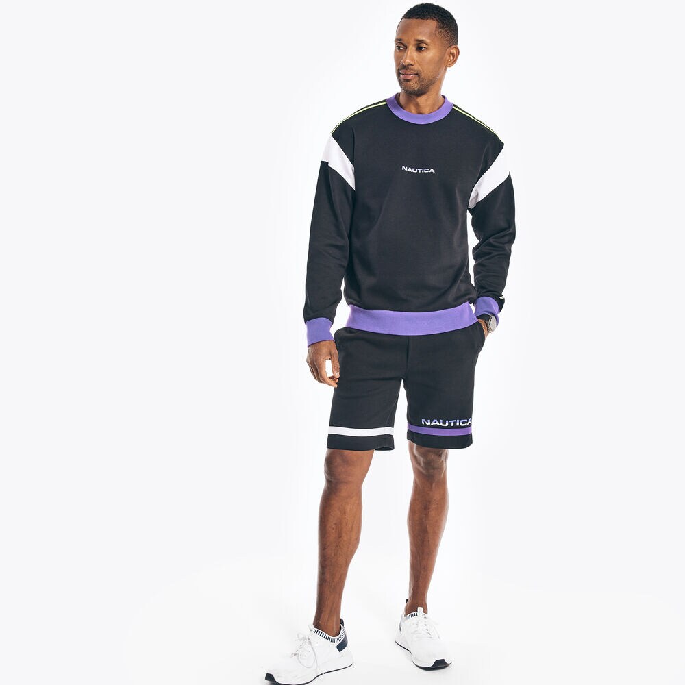 COMPETITION COLORBLOCK LOGO SWEATSHIRT,True Black,large