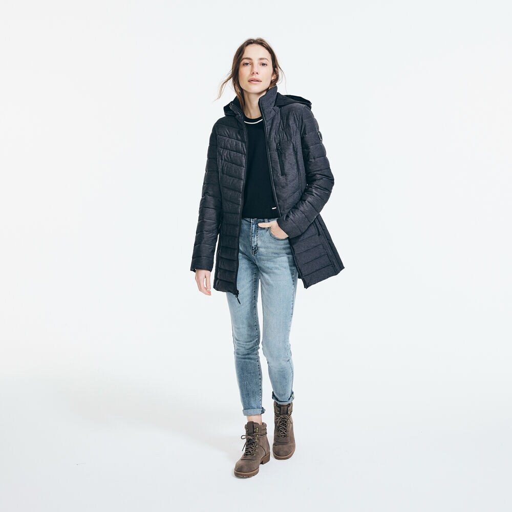 LIGHTWEIGHT QUILTED STRETCH COAT,Shipside Grey Heather,large