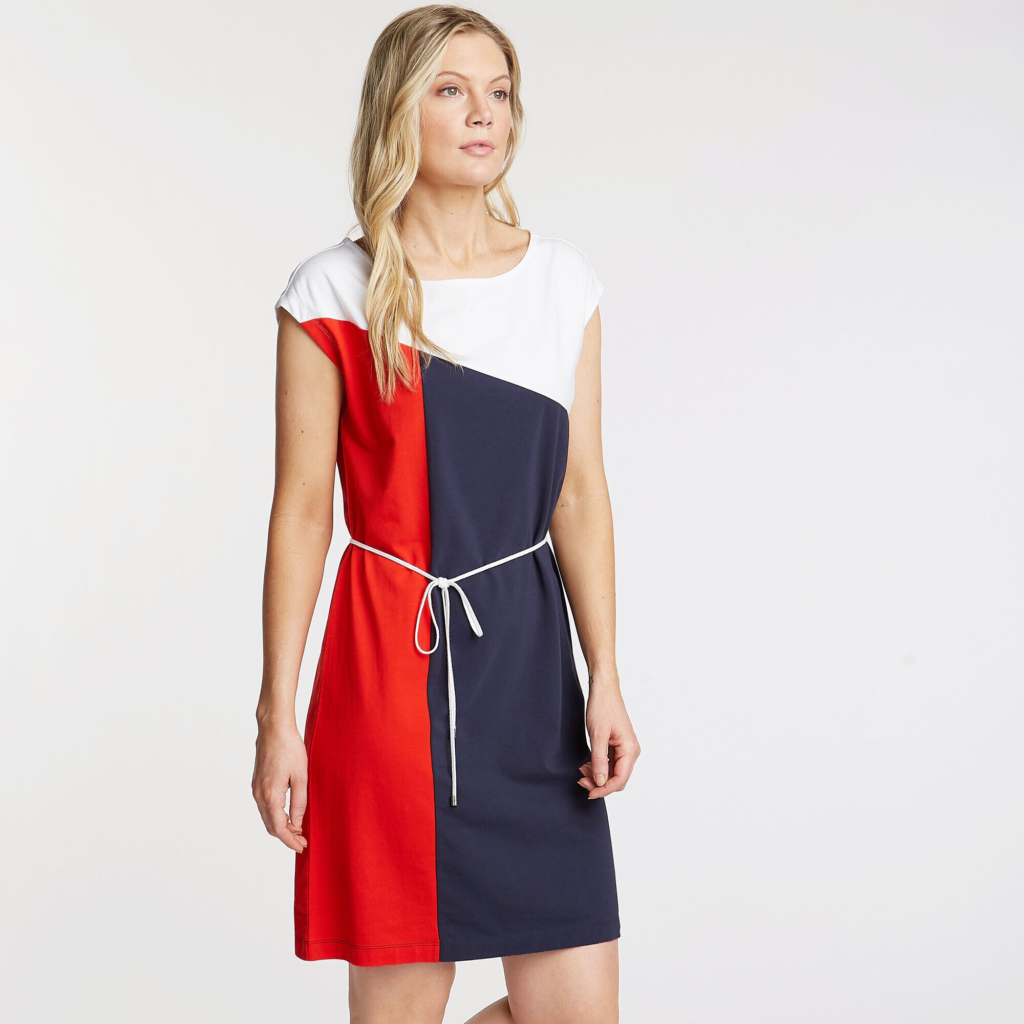 white jersey halter dress Geoffrey Beene White Jersey Halter Gown
