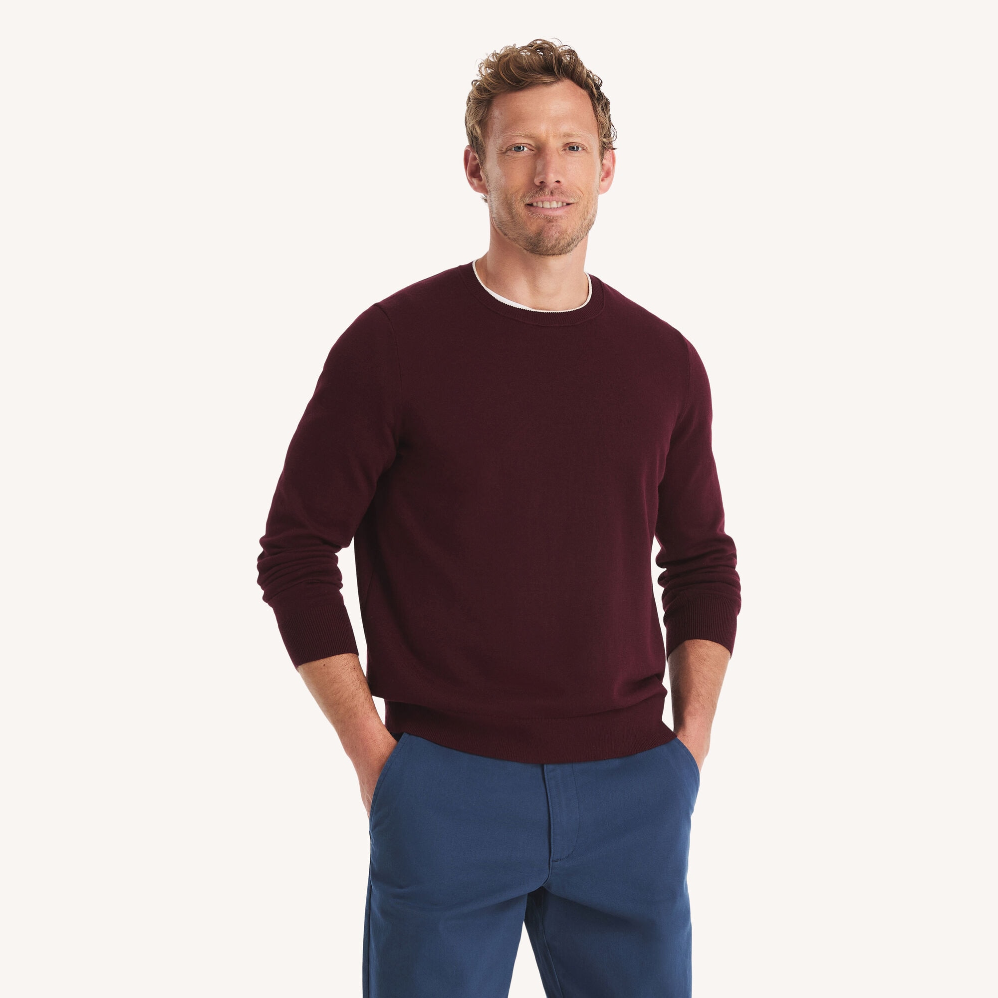 Performance Crewneck Sweater,Parfait Pink,large