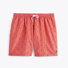 BIG & TALL ANCHOR PRINT QUICK-DRY SWIM,Glory Red,large