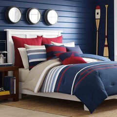 Bradford King Duvet Set,Navy,large