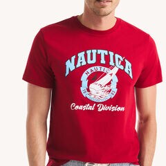 Coastal Division Graphic T-Shirt,Nautica Red,large