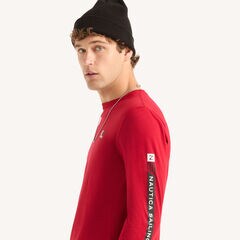 Sailing Regatta Graphic Long-Sleeve T-Shirt,Nautica Red,large