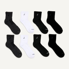 Athletic High Quarter Socks, 8-Pack,Assorted 2,large