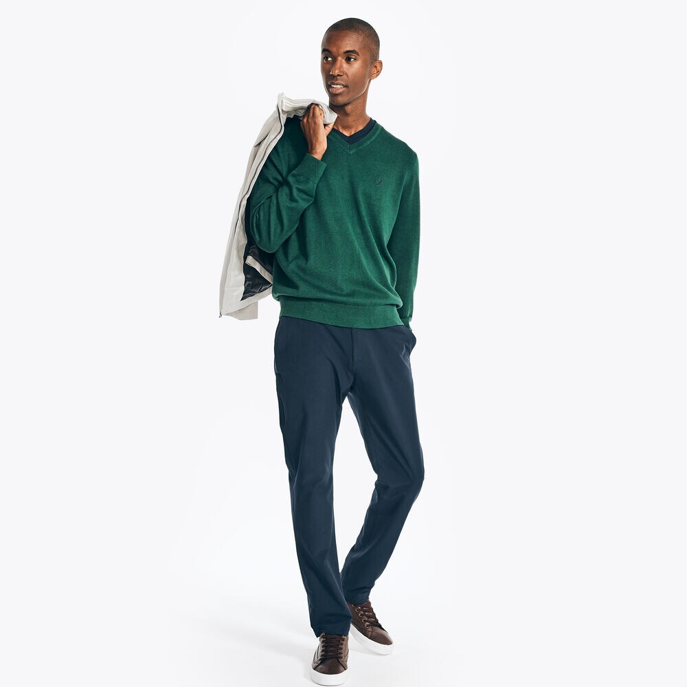 NAVTECH V-NECK SWEATER,Cosmic Fern,large