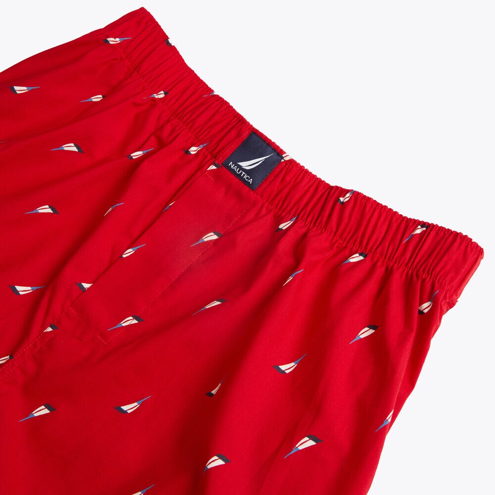SAIL PRINT COTTON BOXER,Magenta Olive,large