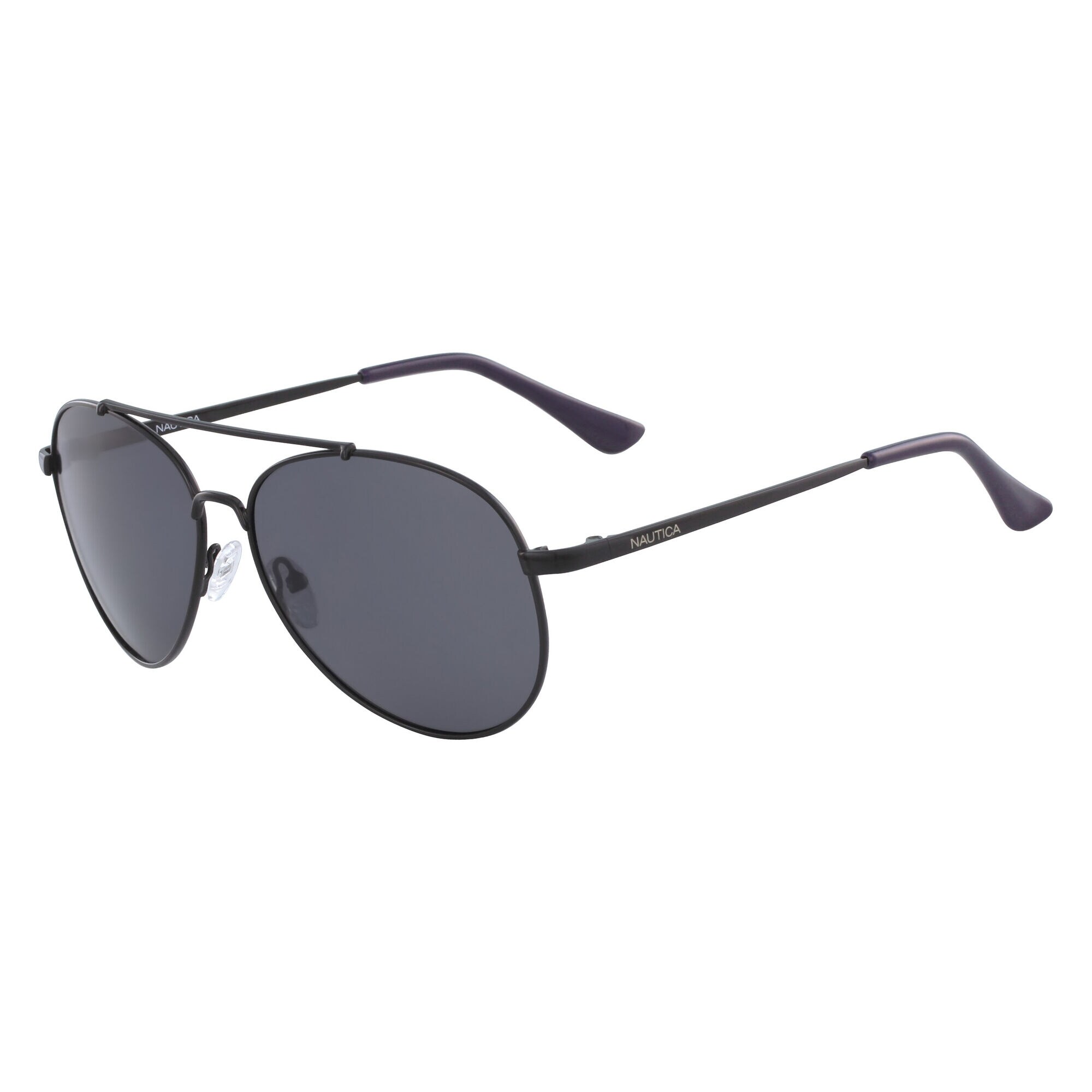 Aviator Sunglasses with Black Metal Frame,Black,large