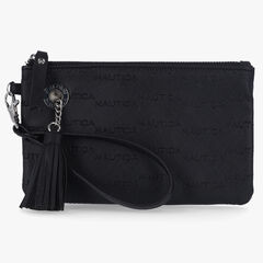 LOGO WRISTLET WITH DETACHABLE STRAP,True Black,large