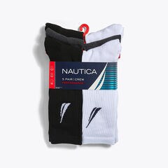 ATHLETIC CREW SOCKS, 5-PACK,Charcoal,large