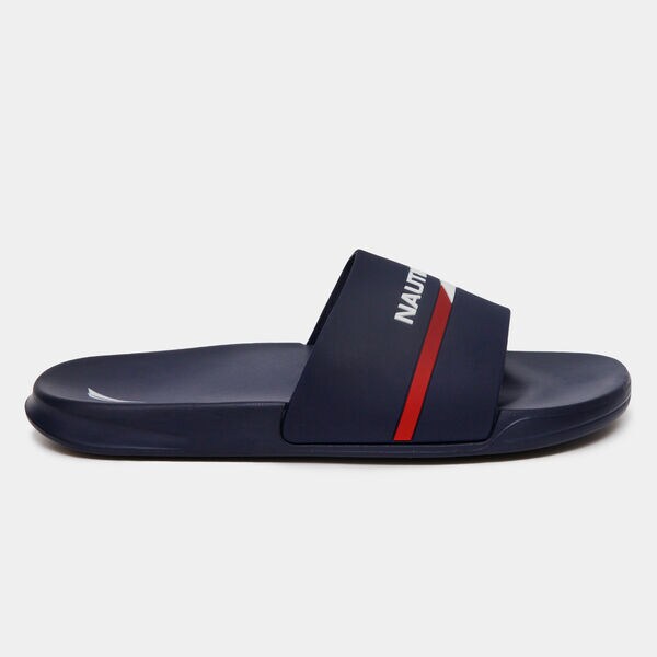 LOGO EMBOSSED SLIDE SANDALS