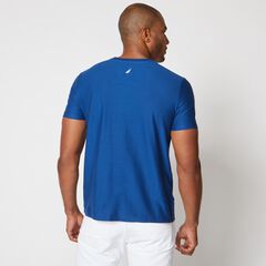 VERTICAL STRIPE LOGO T-SHIRT,Estate Blue,large