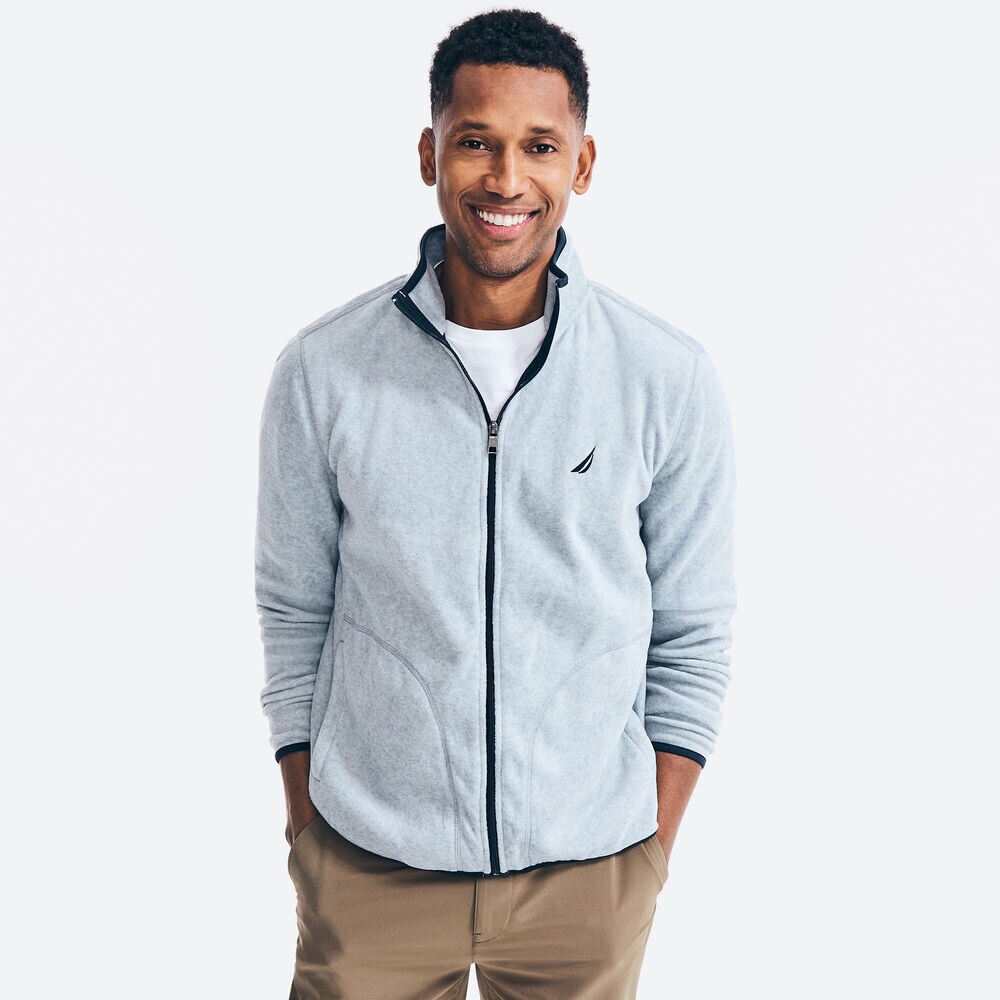 NAUTEX FULL-ZIP FLEECE,Grey Heather,large