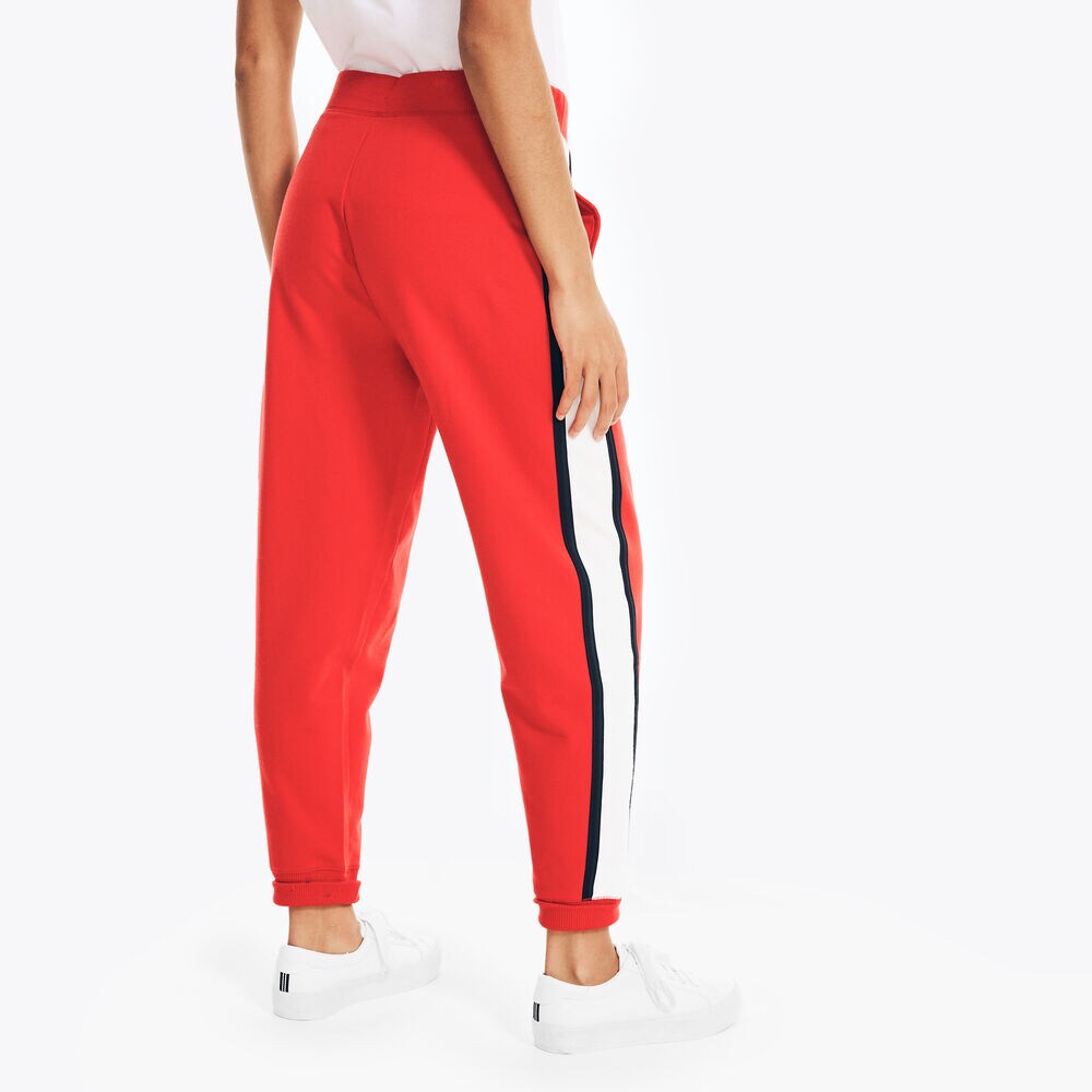 COLORBLOCK STRETCH-FLEECE JOGGER,Tomales Red,large