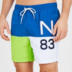 Colorblock Swim Trunks,Lime Surf,large
