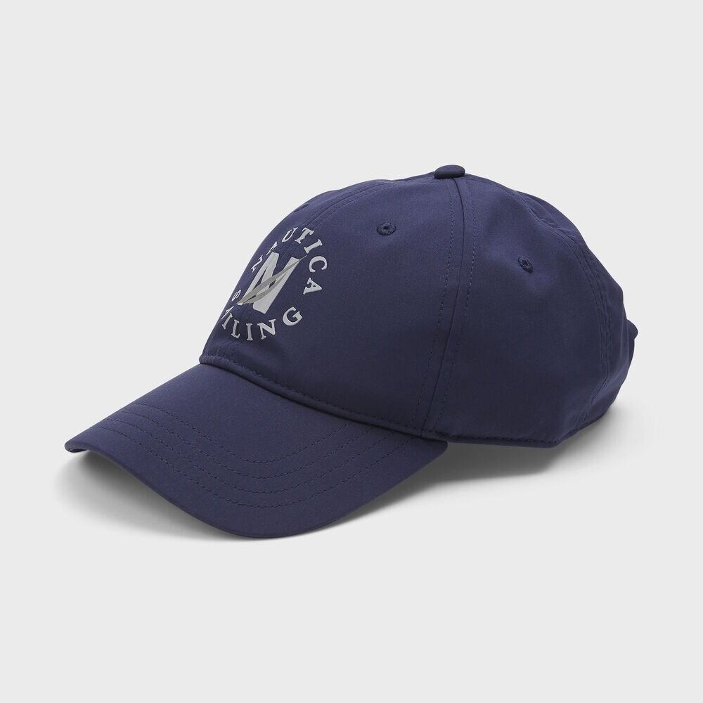NAUTICA SAILING EMBROIDERED GRAPHIC CAP,Navy,large