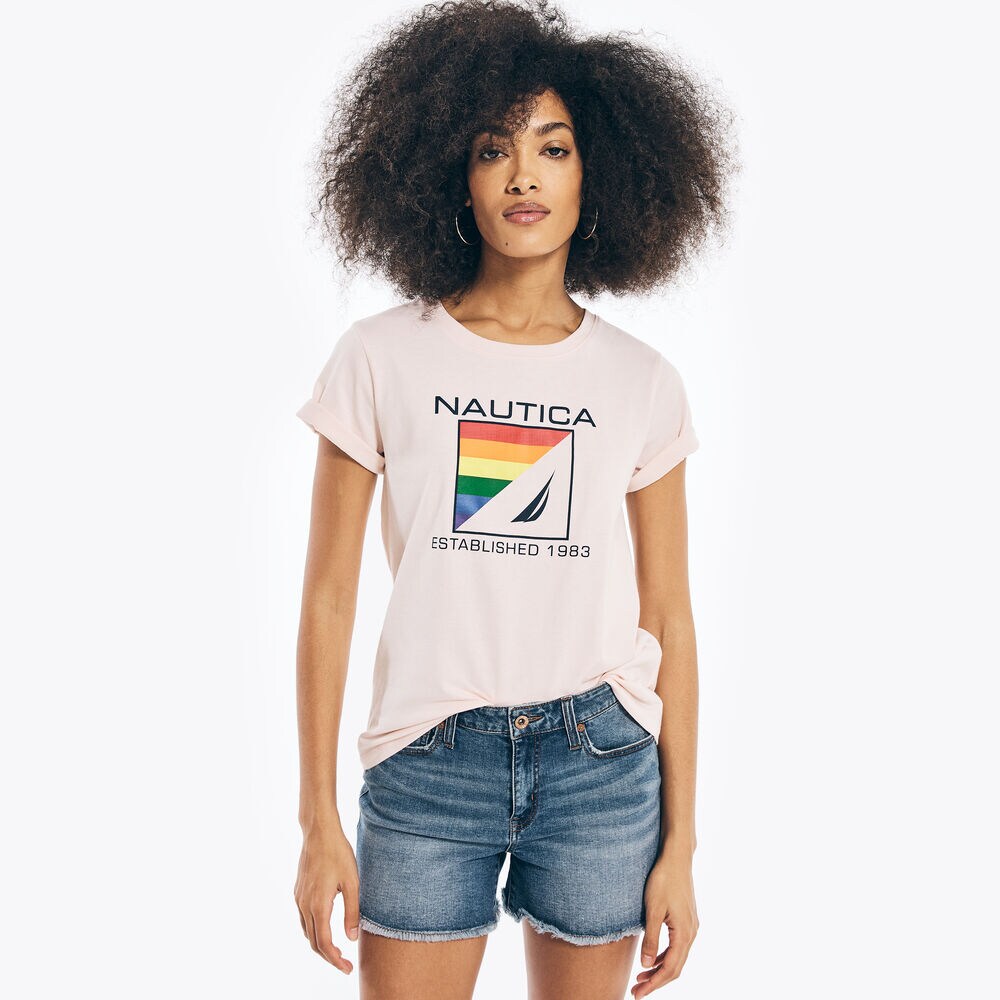 SUSTAINABLY CRAFTED PRIDE VINTAGE GRAPHIC T-SHIRT,Buoy Red,large