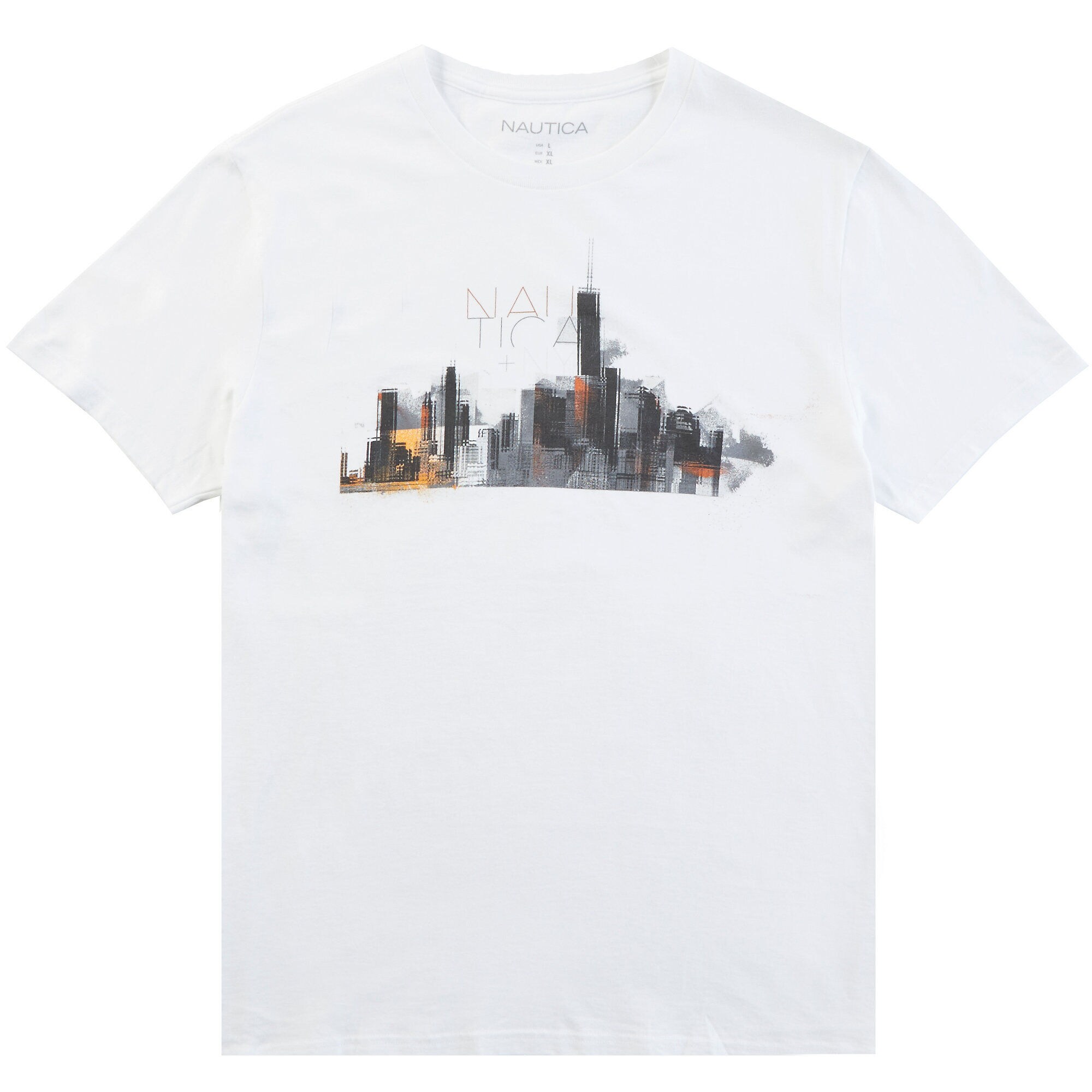 Cityscape Graphic T-Shirt,Bright White,large