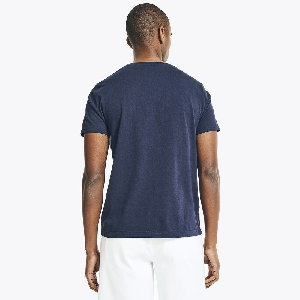 SUSTAINABLY CRAFTED GRAPHIC T-SHIRT,Navy,large