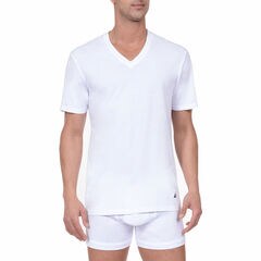 V-Neck T-Shirt 3-Pack,Bright White,large