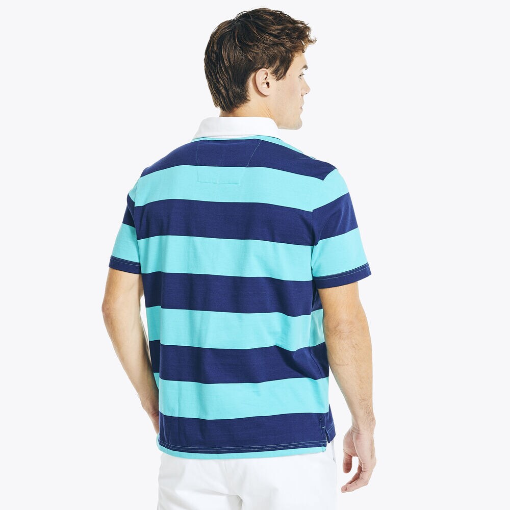 CLASSIC FIT STRIPED POLO,Light Olive,large