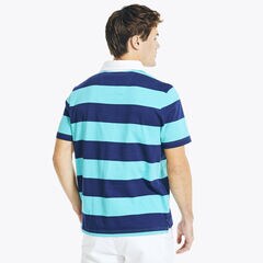 CLASSIC FIT STRIPED POLO,Light Olive,large