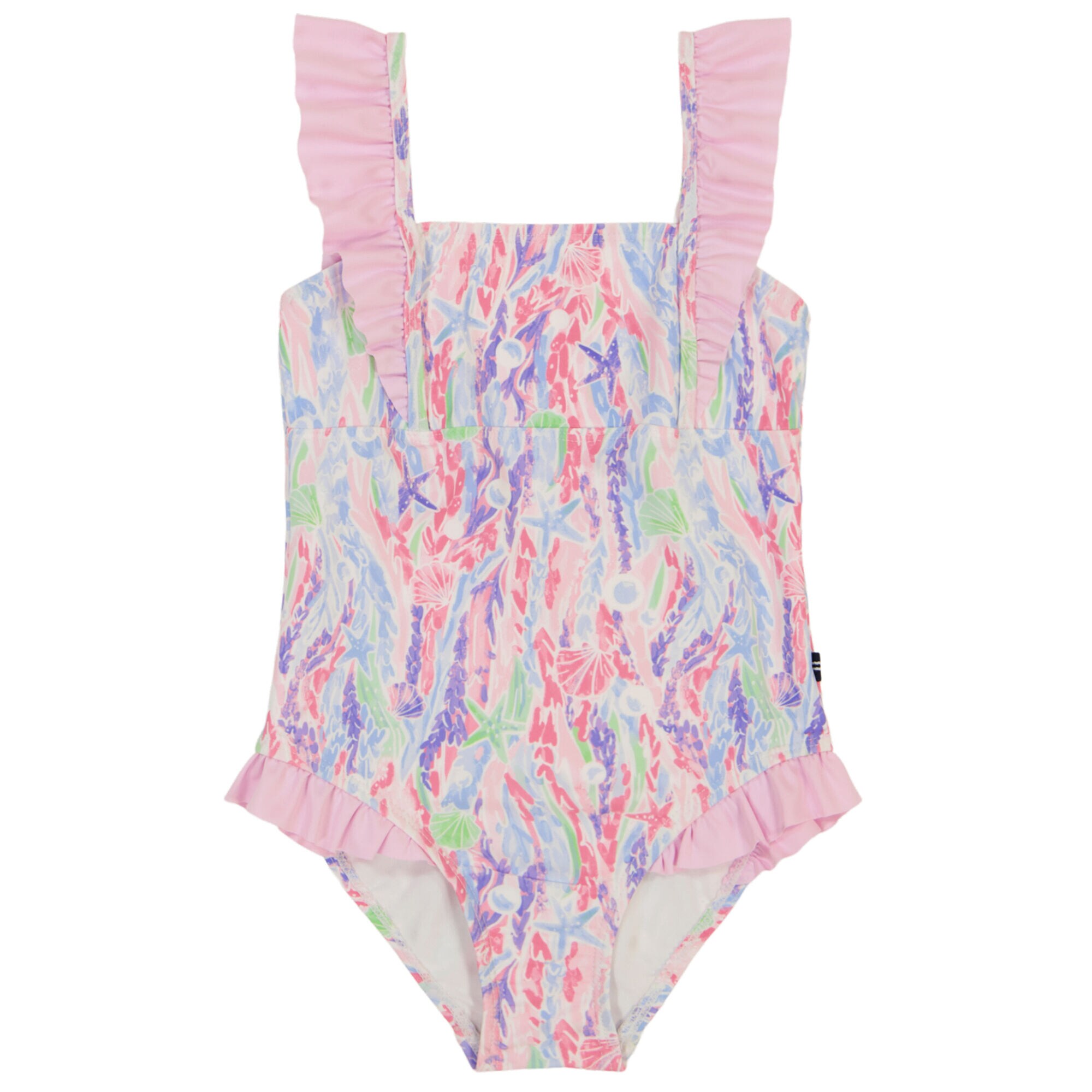Girls' Sea Life Swimsuit (7-16),Tulip Pink.,large