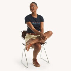 Disco Logo Foil Graphic T-Shirt,Stellar Blue Heather,large