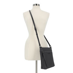 Zip Crossbody Bag,Black,large