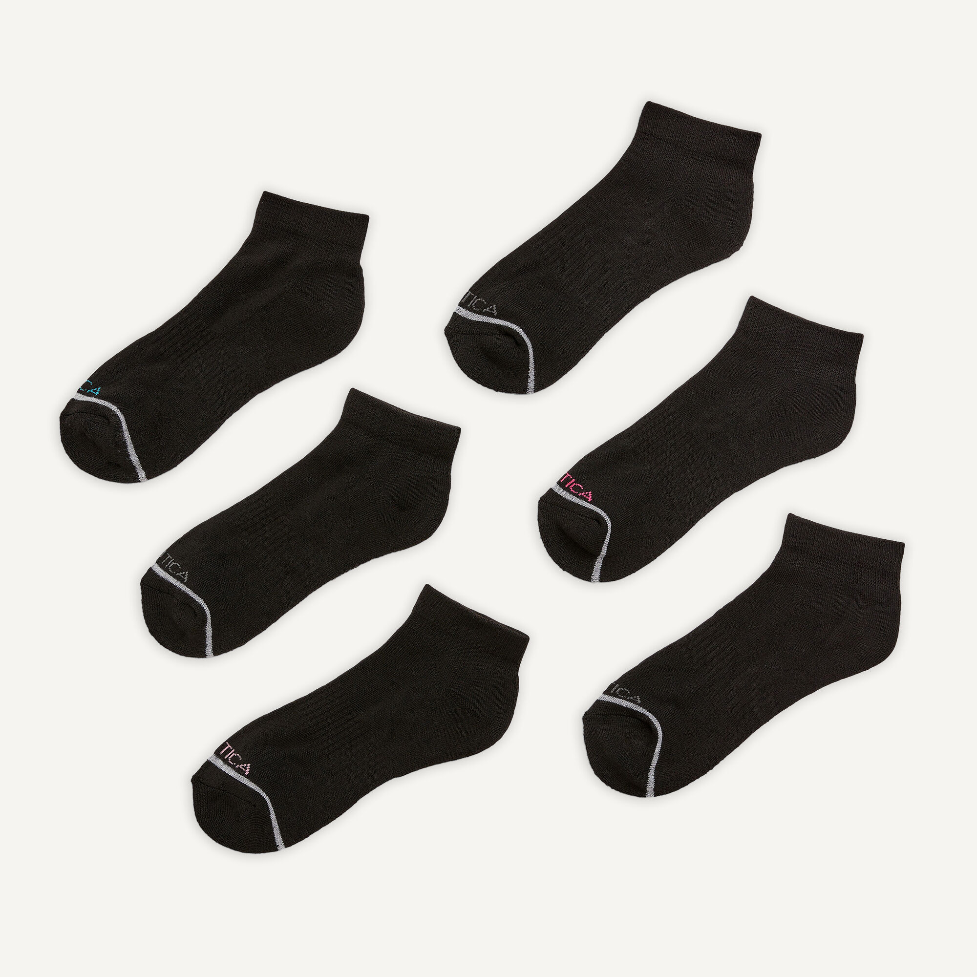 ATHLETIC QUARTER SOCKS, 6-PACK,Multi,large