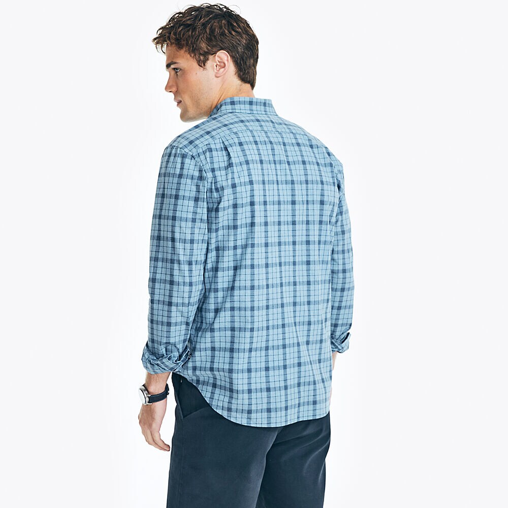 PLAID SHIRT,Noon Blue,large