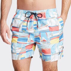 6" BIG & TALL POSTCARD PRINT QUICK-DRY SWIM,Marshmallow,large