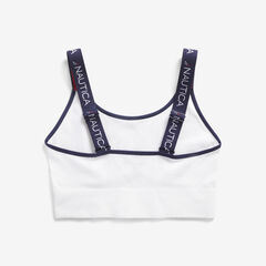 RIBBED SEAMLESS RACERBACK BRALETTE, 2-PACK,Antique White Wash,large