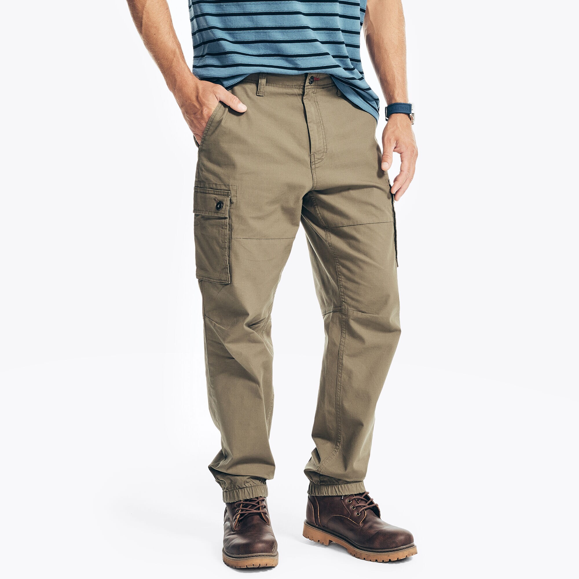 SLIM FIT CARGO JOGGER,Sage,large