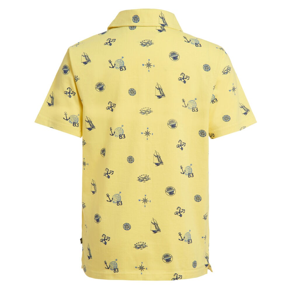 TODDLER BOYS' ANCHOR PRINT POLO (2T-4T),Cabana Yellow,large