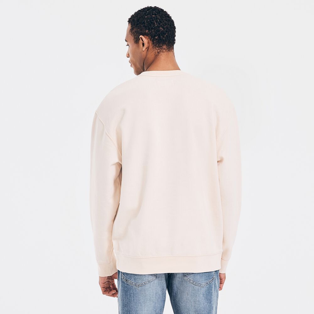 NAUTICA JEANS CO. POCKET SWEATSHIRT,Wheat Flax,large