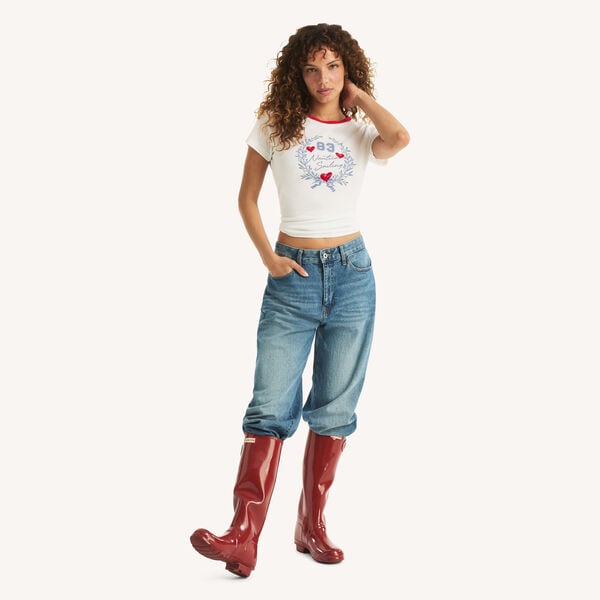Flocked 1983 Heritage Logo Graphic T-Shirt
