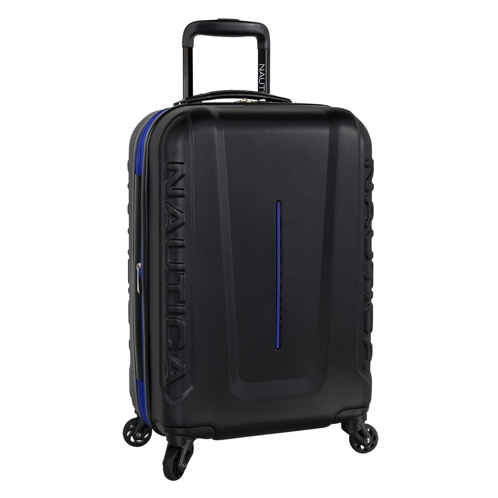 Vernon Bay 20" Hardside Spinner Luggage in Black/Cobalt,True Black,large