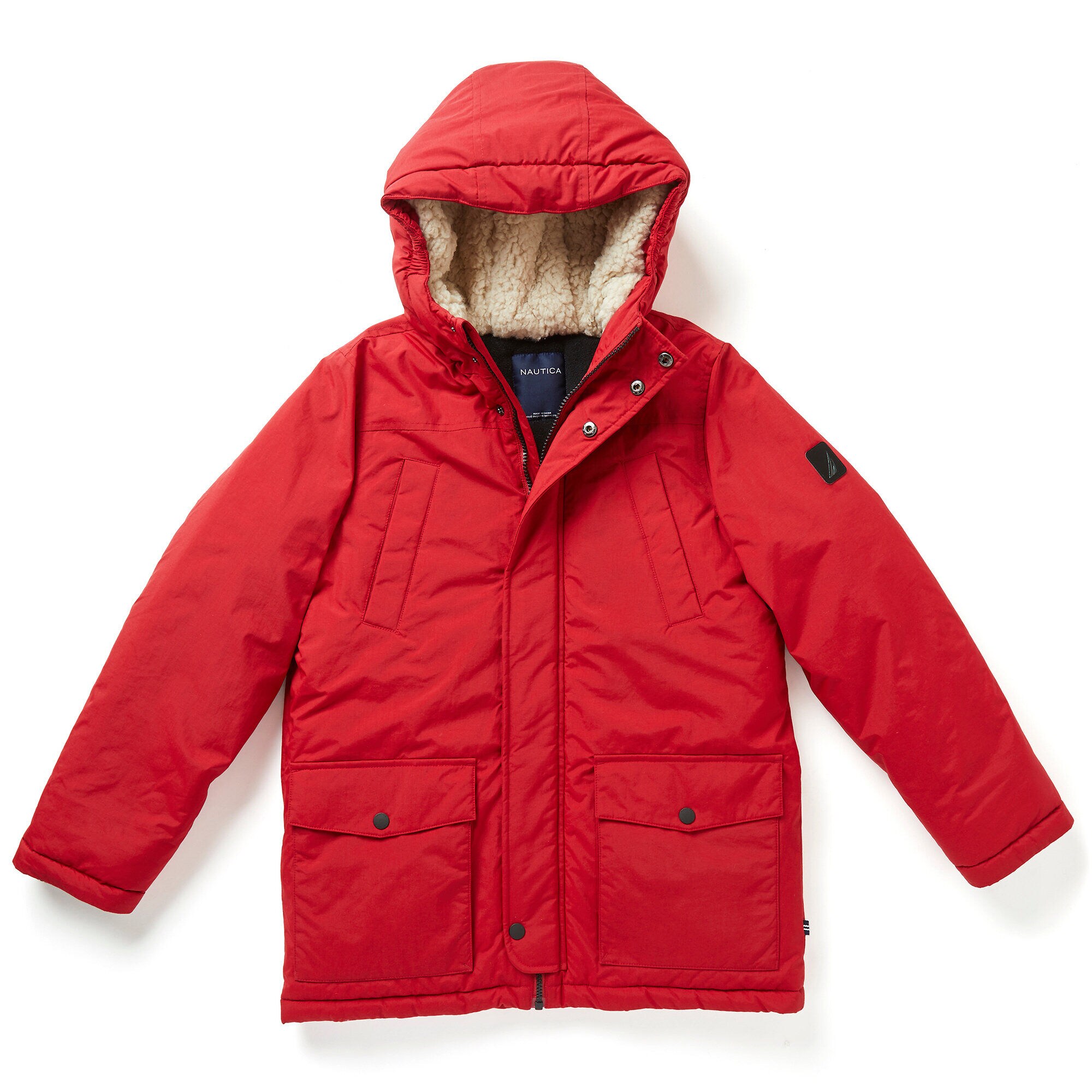 Boys' Hooded Snorkel Jacket,Dark Acacia,large