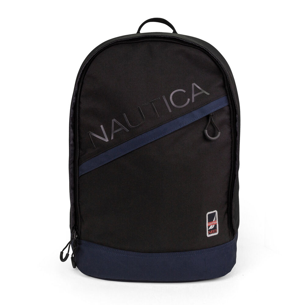 Nautica Diagonal Zip Sport Backpack Black Nautica