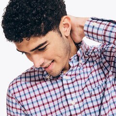NAVTECH PLAID SHIRT,Lotus,large