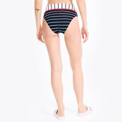 Striped Fold-Over Swim Brief,Stellar Blue Heather,large