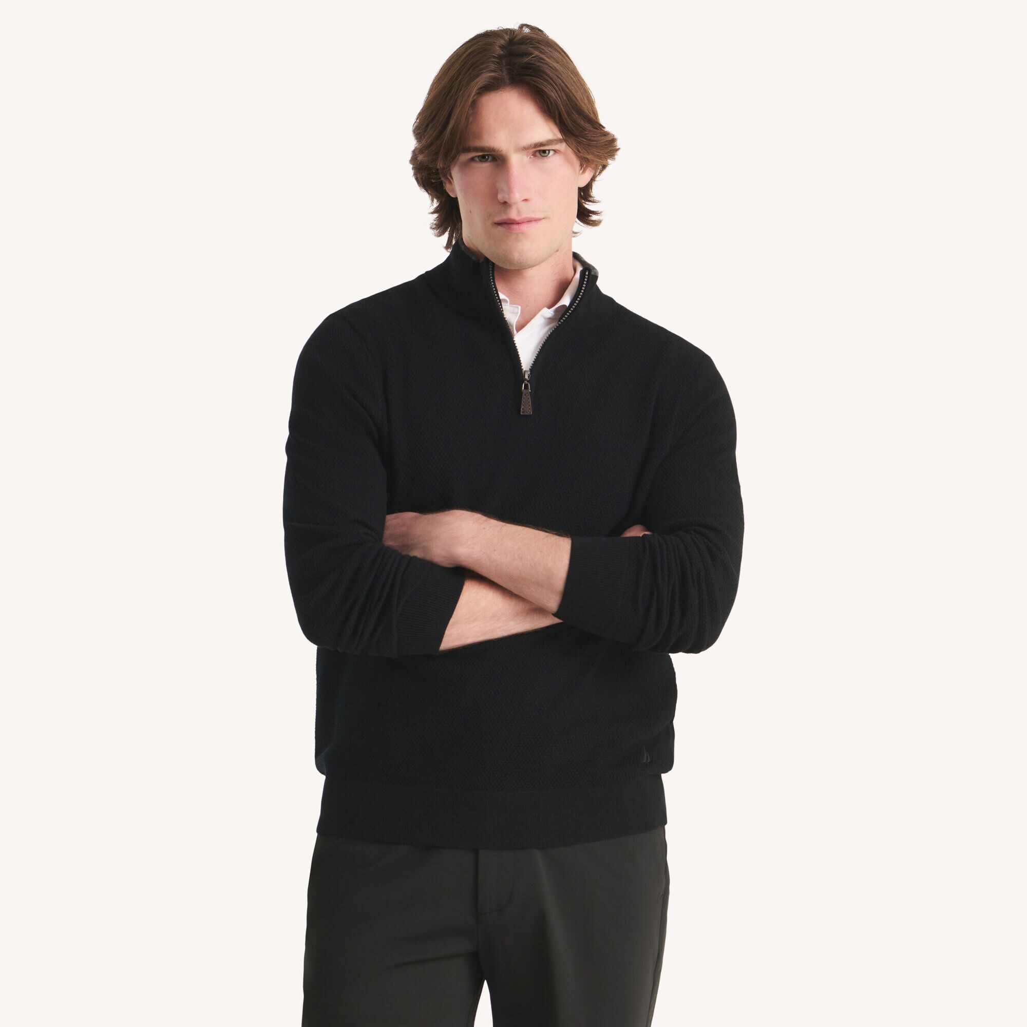 Navtech Textured 1/4-Zip,True Black,large