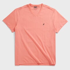 BIG & TALL PERFORMANCE V-NECK T-SHIRT,Pale Coral,large