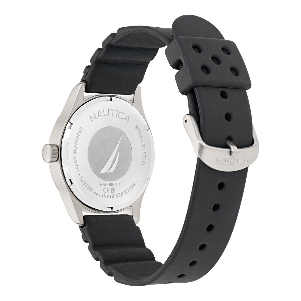 Hannay Bay Wheat Fiber Strap 3-Hand Watch,Black,large