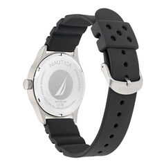 Hannay Bay Wheat Fiber Strap 3-Hand Watch,Black,large