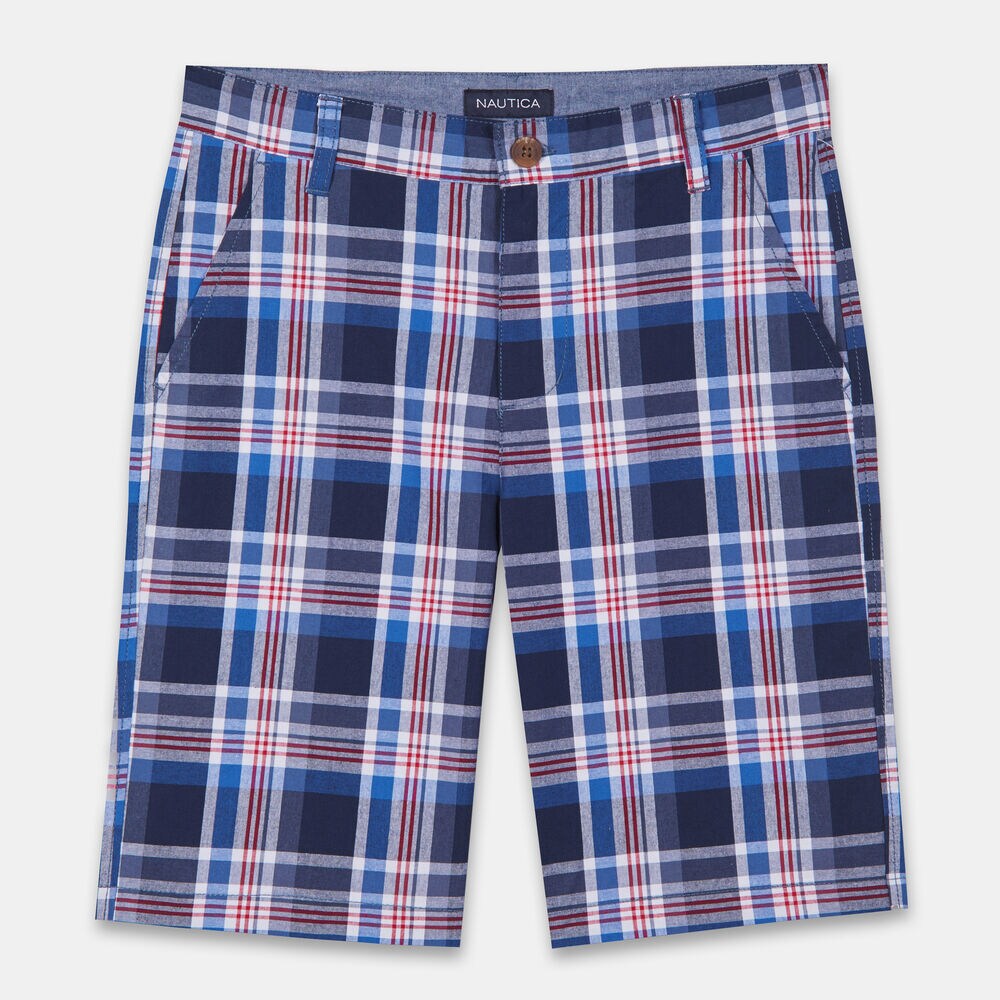 TODDLER BOYS' TURNER PLAID SHORTS (2T-4T),Bright Cobalt,large