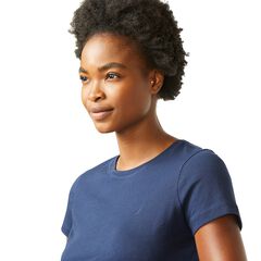 SOLID CREWNECK T-SHIRT,Stellar Blue Heather,large