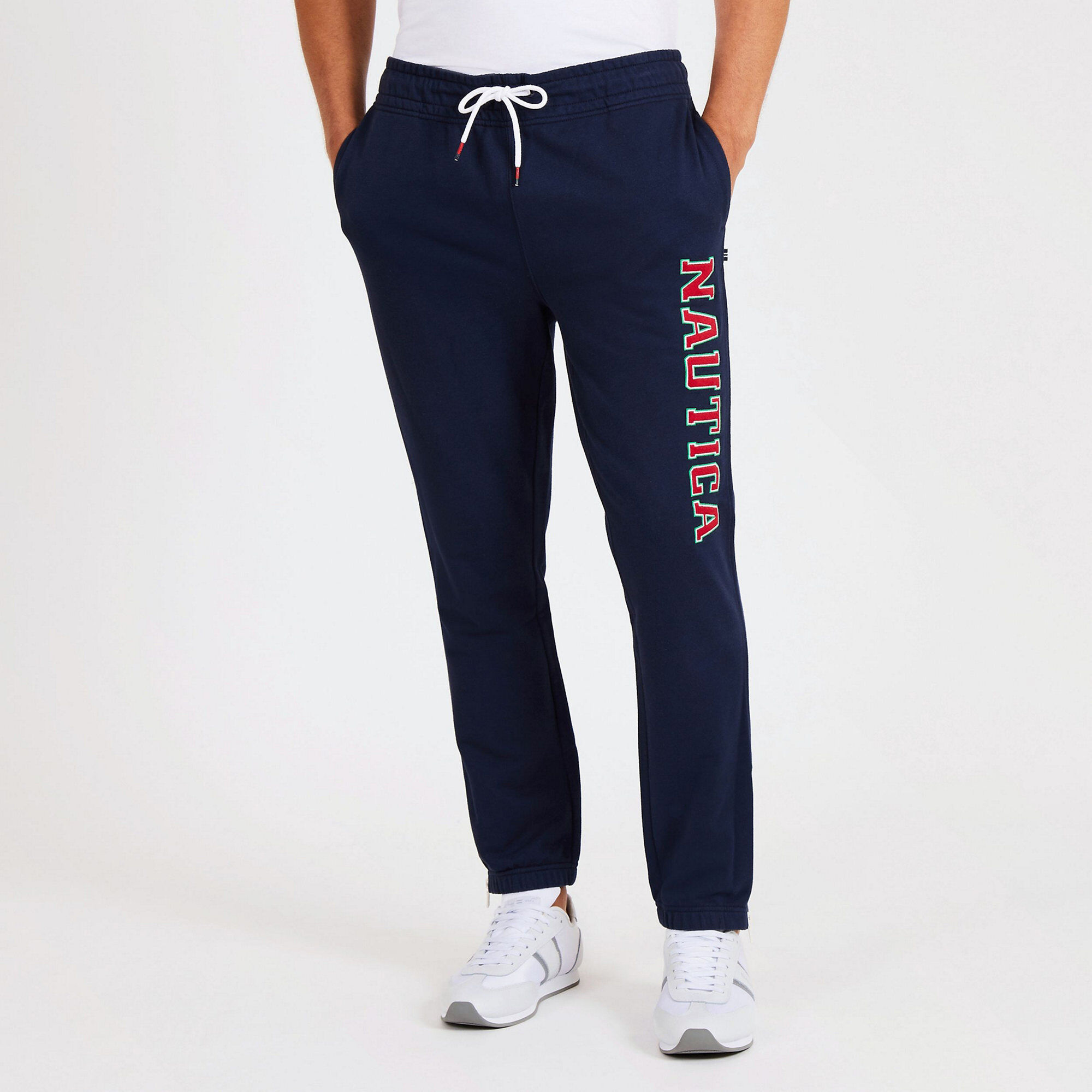 Souvenir Drawstring Joggers,Navy,large