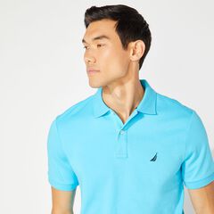 CLASSIC FIT PREMIUM COTTON POLO,Aqua Sky,large